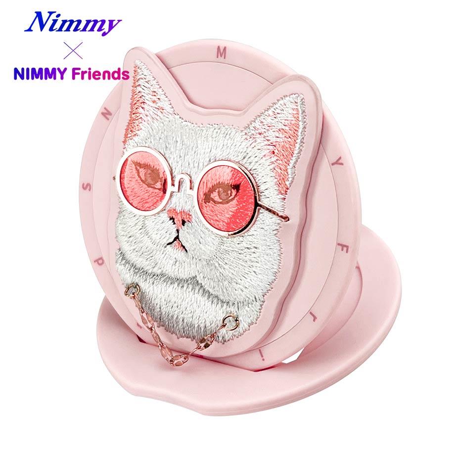 NIMMY iPhone 16 Pro Max MagSafe Uyumlu 3D Pop Socket Aparatlı 3D Gözlük Zincir Kedi Detaylı Cool Cute 2.0 Kılıf