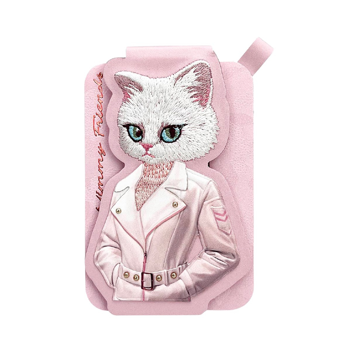 NIMMY iPhone 16 Pro Max Uyumlu | MagSafe Destekli  Pembe Kedi Desenli Kartlıklı Kılıf - N-CXMC-KTHZ