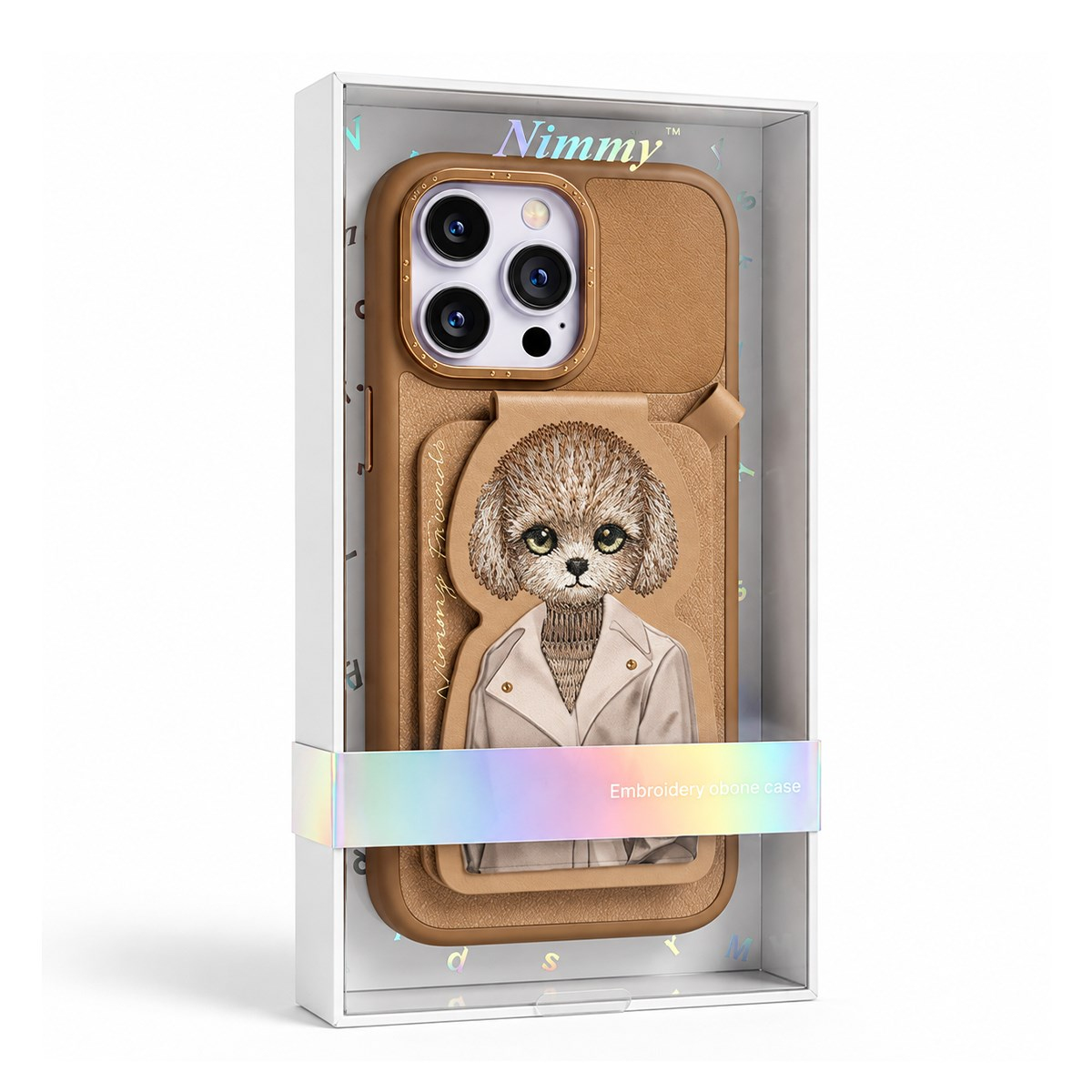 NIMMY iPhone 16 Pro Max Uyumlu | MagSafe Destekli  Kahve Kedi Desenli Kartlıklı Kılıf -  N-CXMC-KTHZ