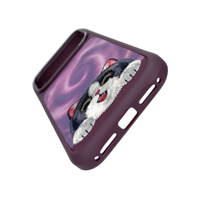 NIMMY iPhone 18 Pro Max Uyumlu Gerçek Nakış İşlemeli Kedi Desenli Nimmy Telefon Kılıfı
