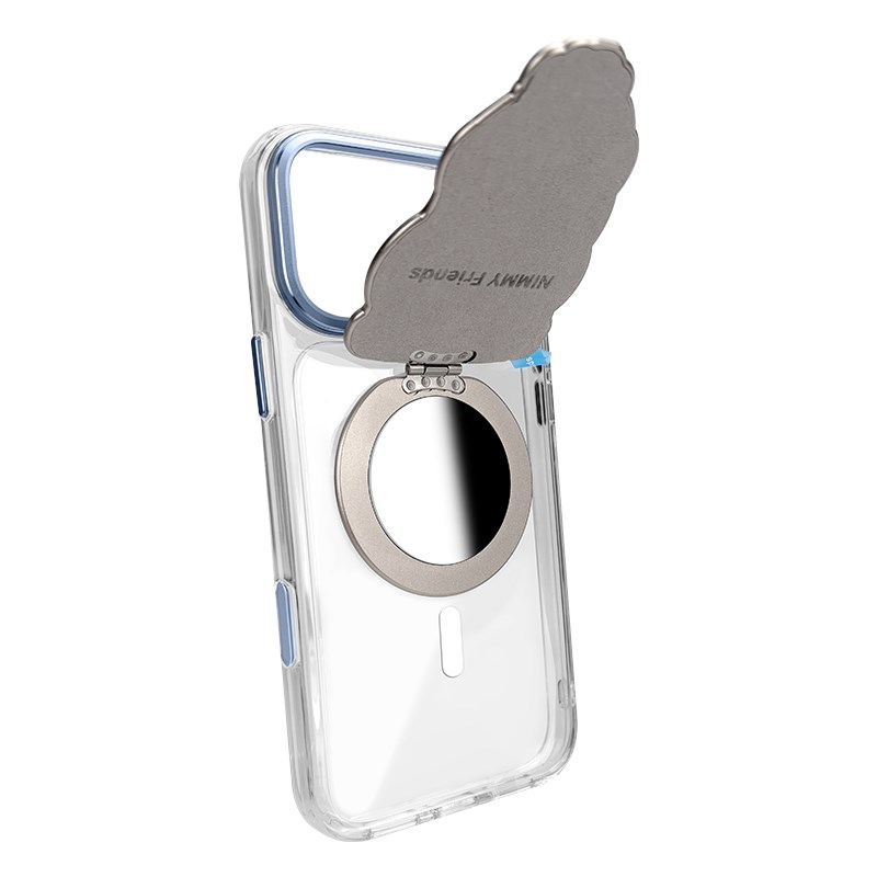NIMMY iPhone 18 Pro Max Uyumlu MagSafe Özellikli | Değiştirilebilir Manyetik 3D Göz Detaylı Kedi Detaylı Standlı Nimmy Telefon Kılıfı
