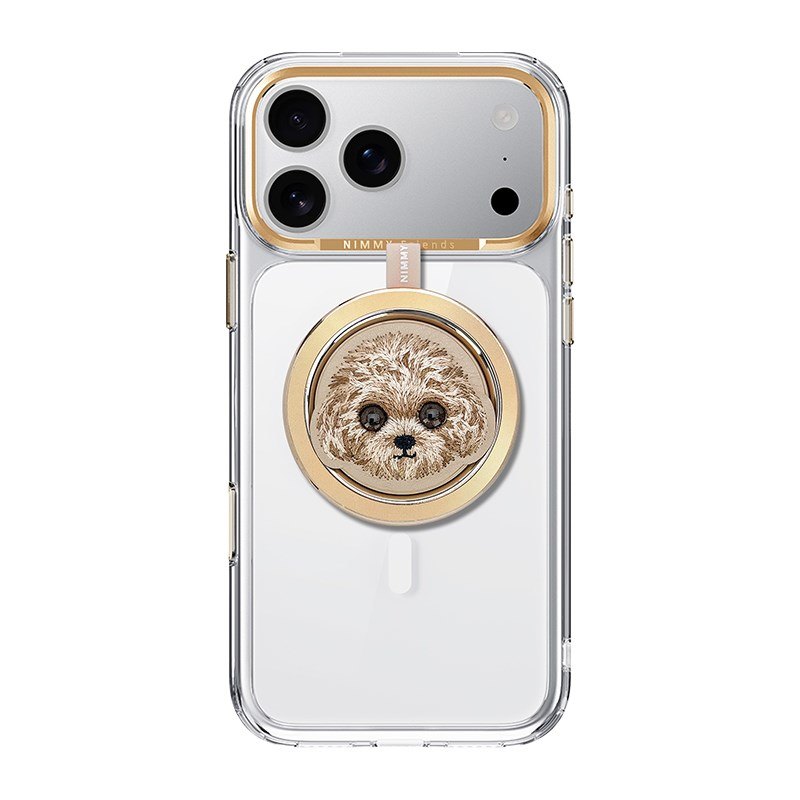 NIMMY iPhone 18 Pro Max Uyumlu MagSafe Özellikli | Değiştirilebilir Manyetik 3D Göz Detaylı Kaniş Köpekli Nimmy Telefon Kılıfı