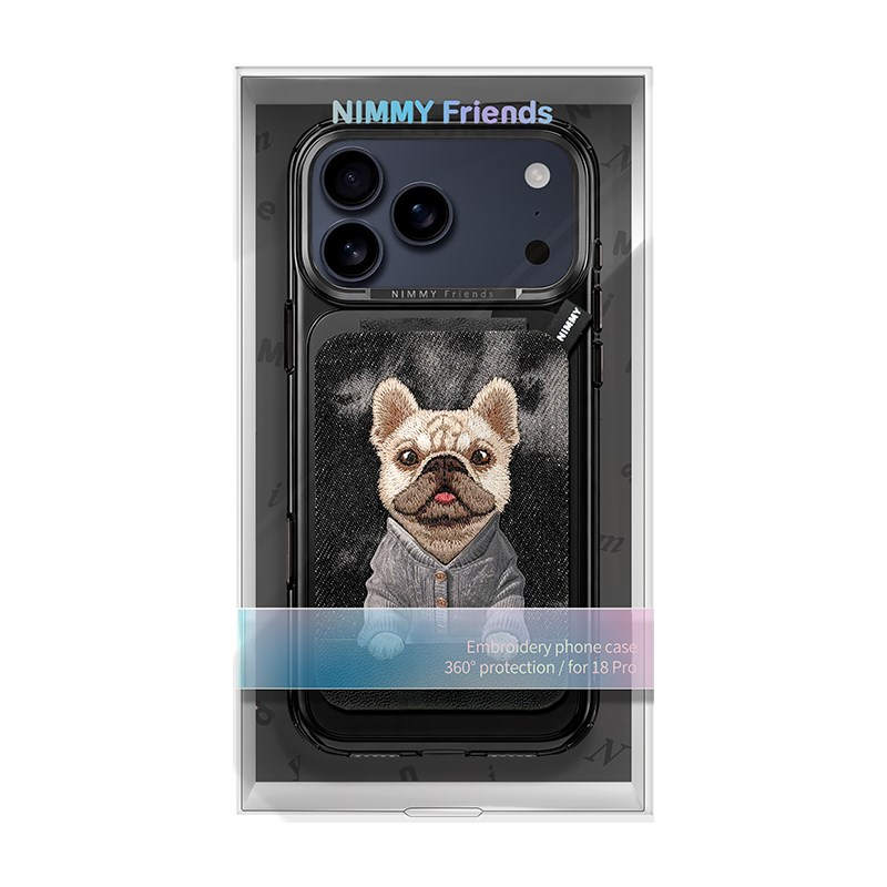 NIMMY iPhone 18 Pro Max Uyumlu Nimmy MagSafe Uyumlu | Değiştirilebilir Manyetik 3D Nakışlı Kartlık ve Standlı Telefon Kılıfı