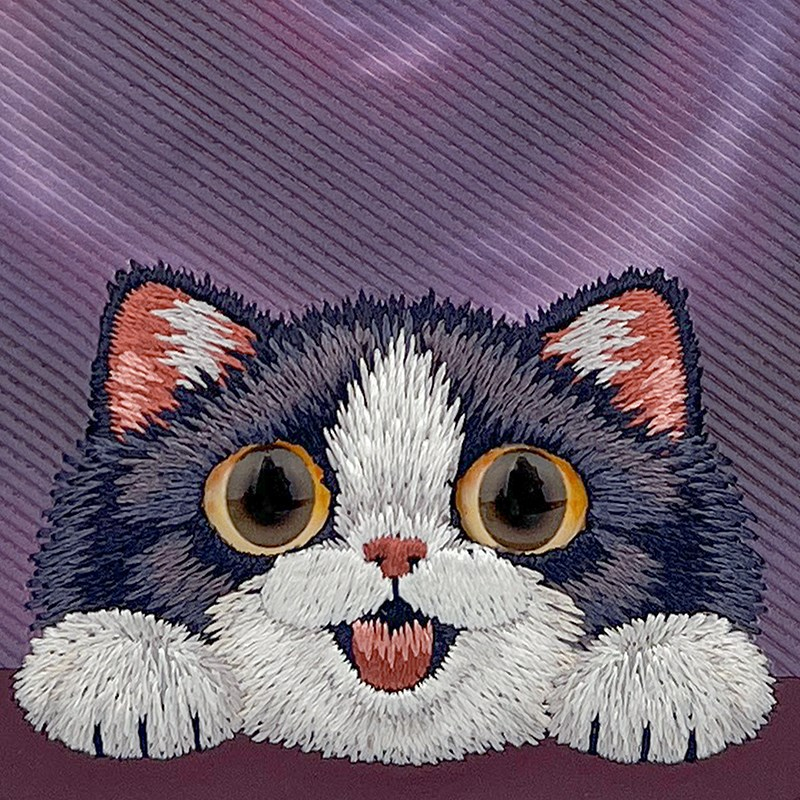 NIMMY iPhone 18 Pro Uyumlu Gerçek Nakış İşlemeli Kedi Desenli Nimmy Telefon Kılıfı