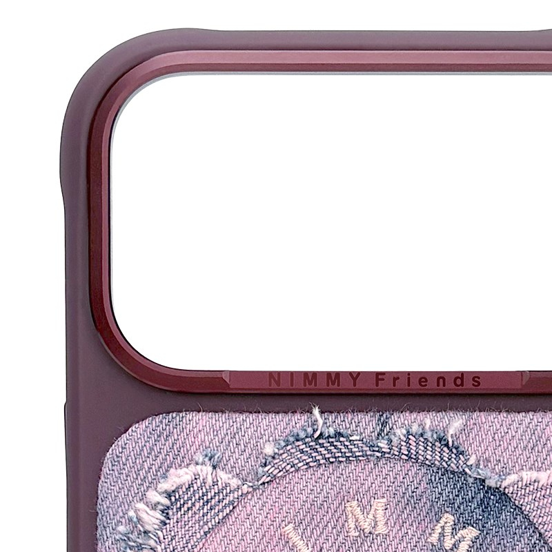 NIMMY iPhone 18 Pro Uyumlu MagSafe Özellikli Gerçek Kot Kaplamalı Metal Tuşlu Nimmy Kılıf