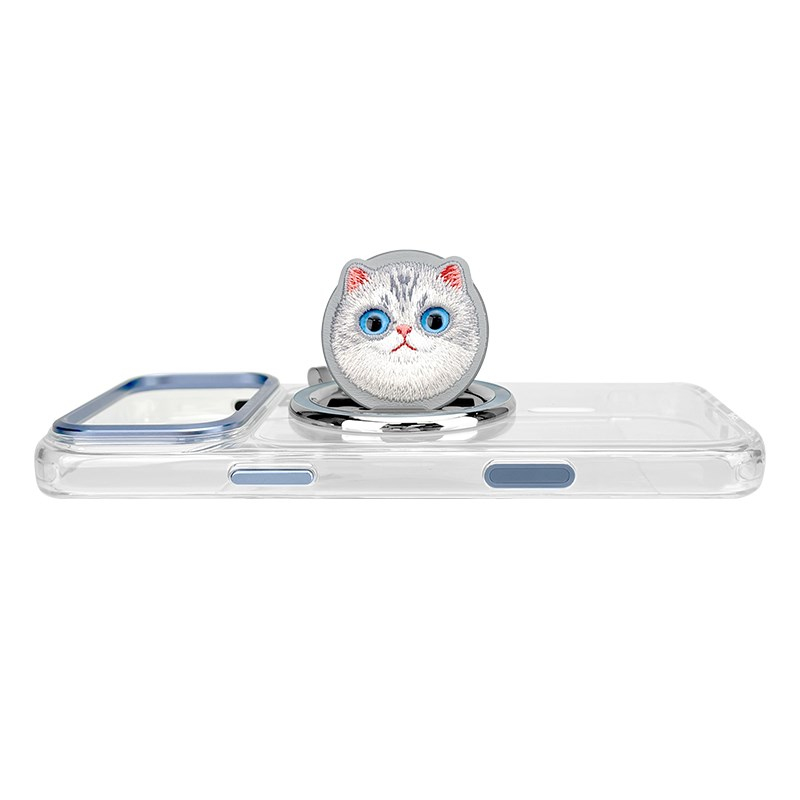 NIMMY iPhone 18 Pro Uyumlu MagSafe Özellikli | Değiştirilebilir Manyetik 3D Göz Detaylı Kedili Nimmy Telefon Kılıfı