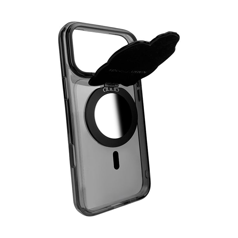 NIMMY iPhone 18 Pro Uyumlu MagSafe Özellikli | Değiştirilebilir Manyetik 3D Göz Detaylı Kedi Detaylı Standlı Nimmy Telefon Kılıfı