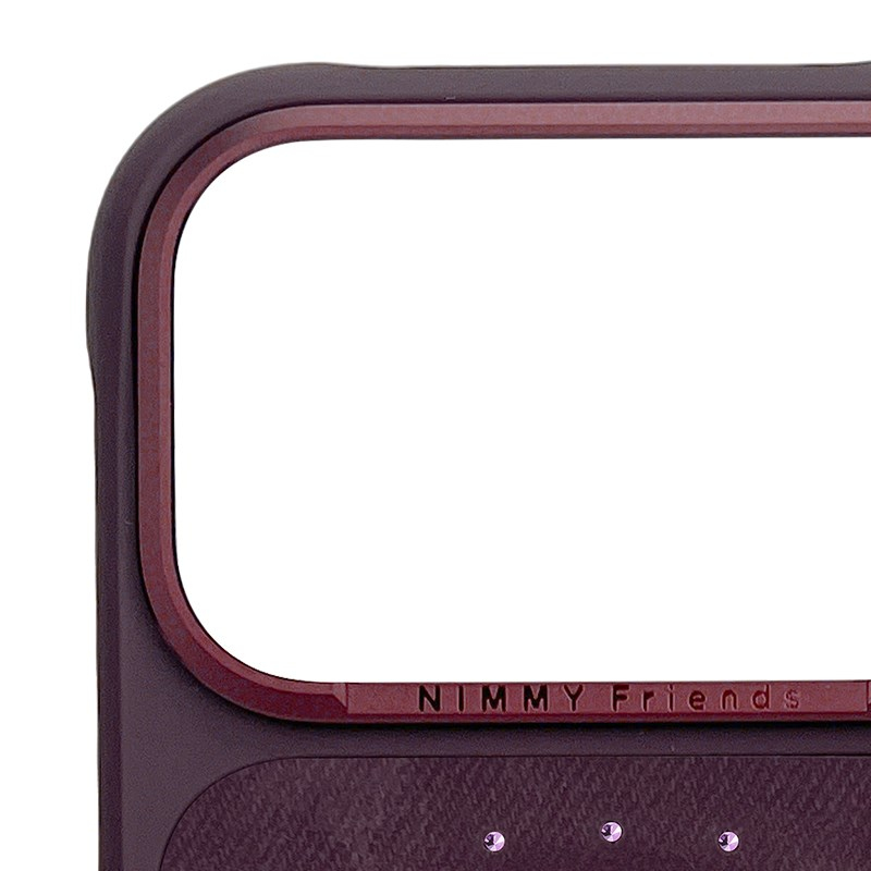 NIMMY iPhone 18 Pro Uyumlu MagSafe Taşlı Gerçek Gri Kedi Nakış İşlemeli Nimmy Telefon Kılıfı Özellikli  N-XYSS