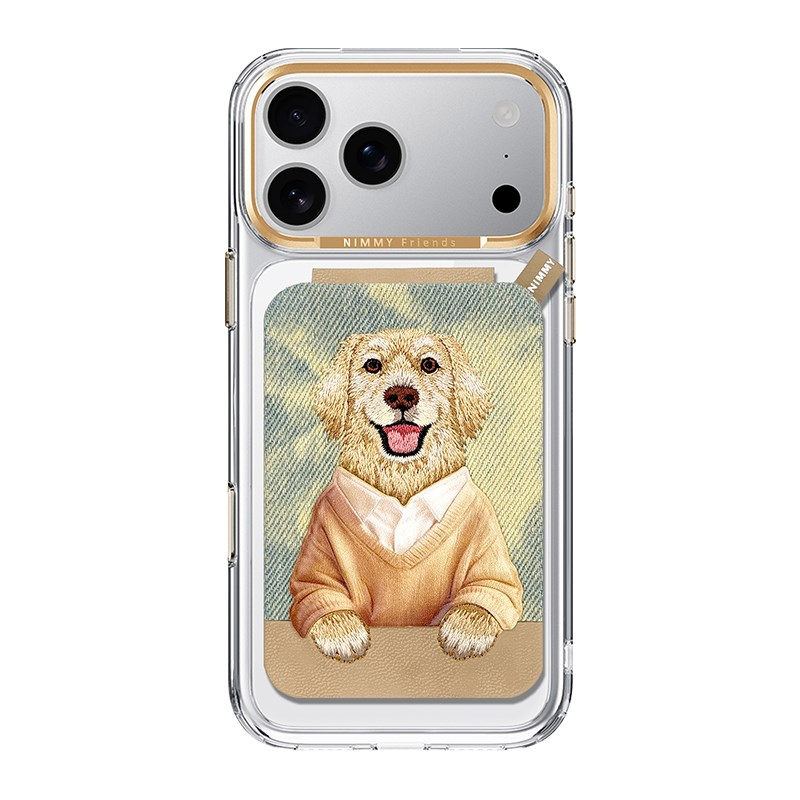 NIMMY iPhone 18 Pro Uyumlu Nimmy MagSafe Uyumlu | Değiştirilebilir Manyetik 3D Nakışlı Kartlık ve Standlı Telefon Kılıfı