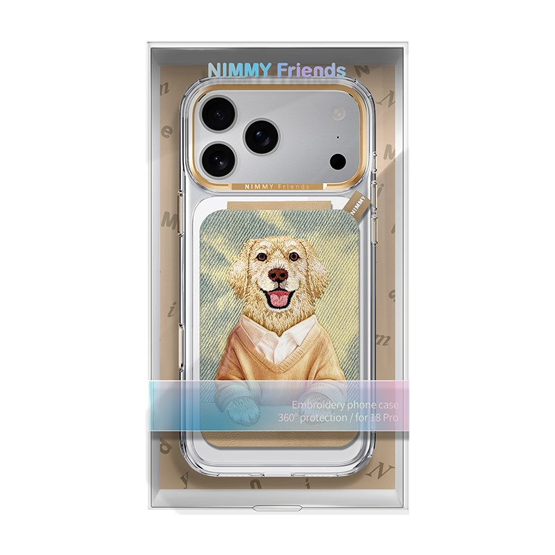 NIMMY iPhone 18 Pro Uyumlu Nimmy MagSafe Uyumlu | Değiştirilebilir Manyetik 3D Nakışlı Kartlık ve Standlı Telefon Kılıfı