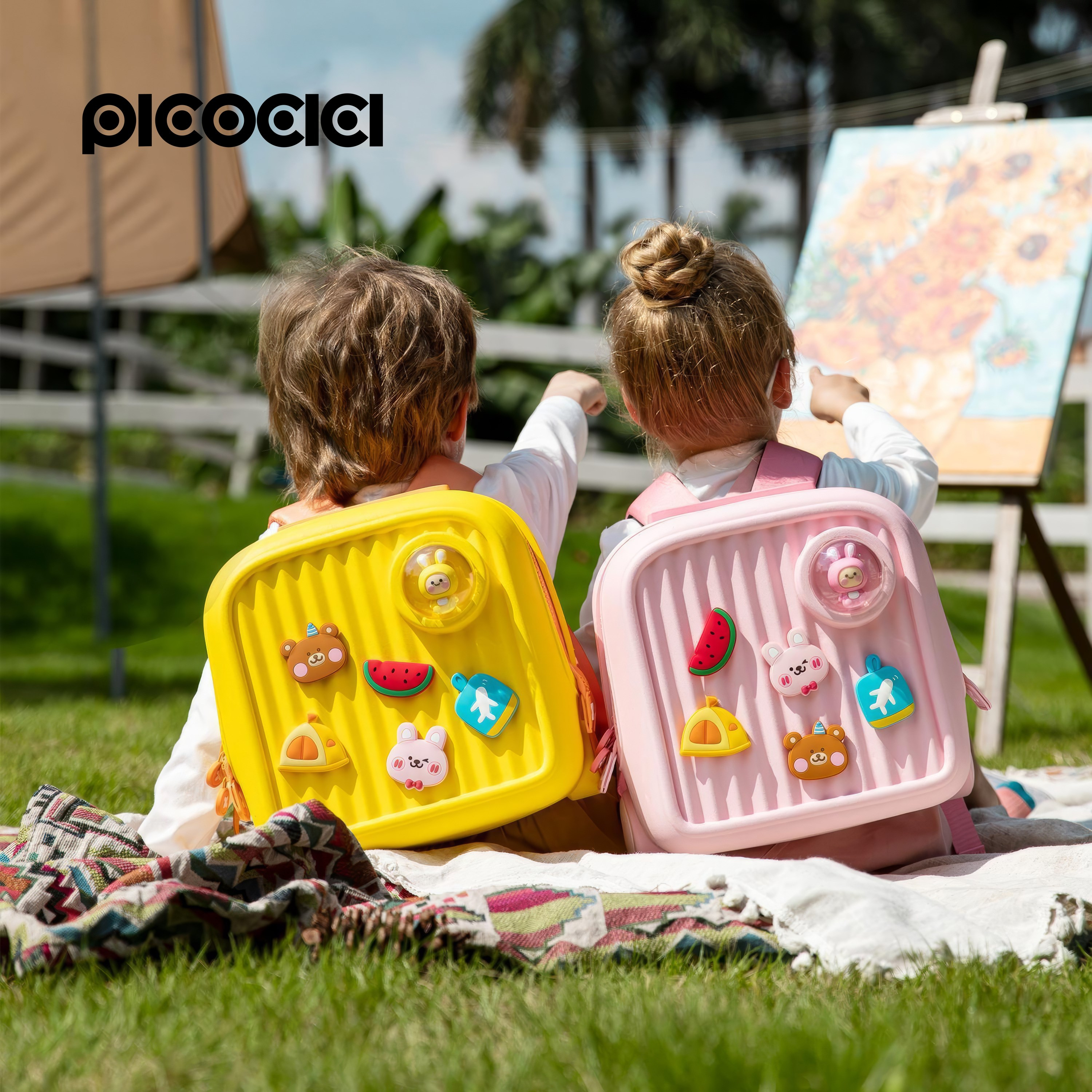 Pıcocıcı Pıcocıcı Travel Büyük BackPack Sarı Figürlü Çocuk Sırt Çantası