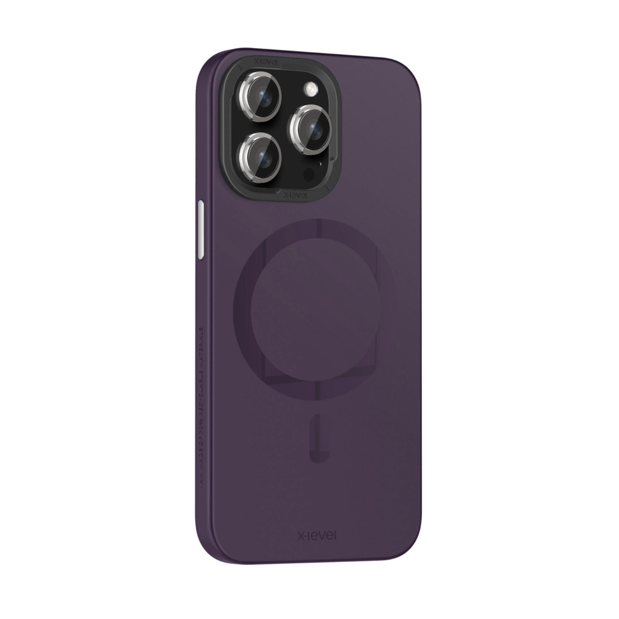 X-LEVELiPhone 14 Pro MagSafe Şarj Özellikli Parmak izi Bırakmayan Mat Magnet Jelly Silikon Kılıf