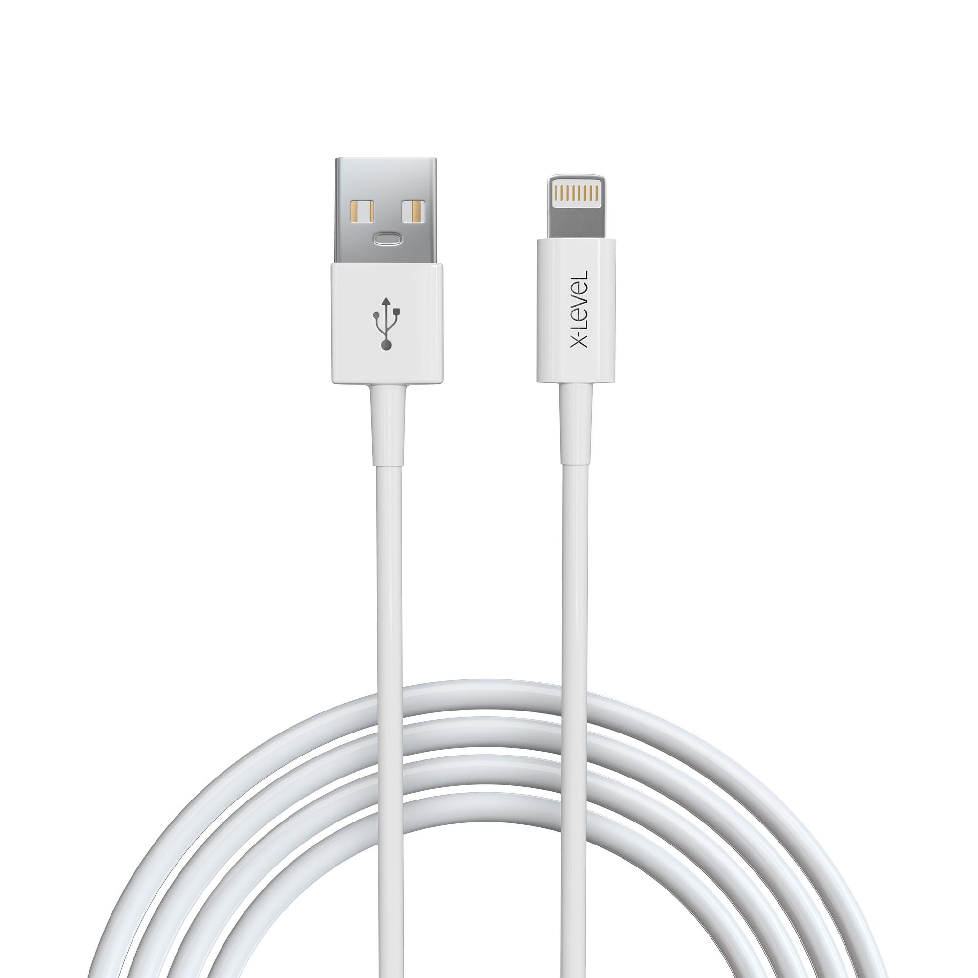 X-LEVELXCC8602 12W 2.2A Hızlı Fast 1.2 Metre USB-A to Lightning Silikon Data Şarj Veri Kablosu