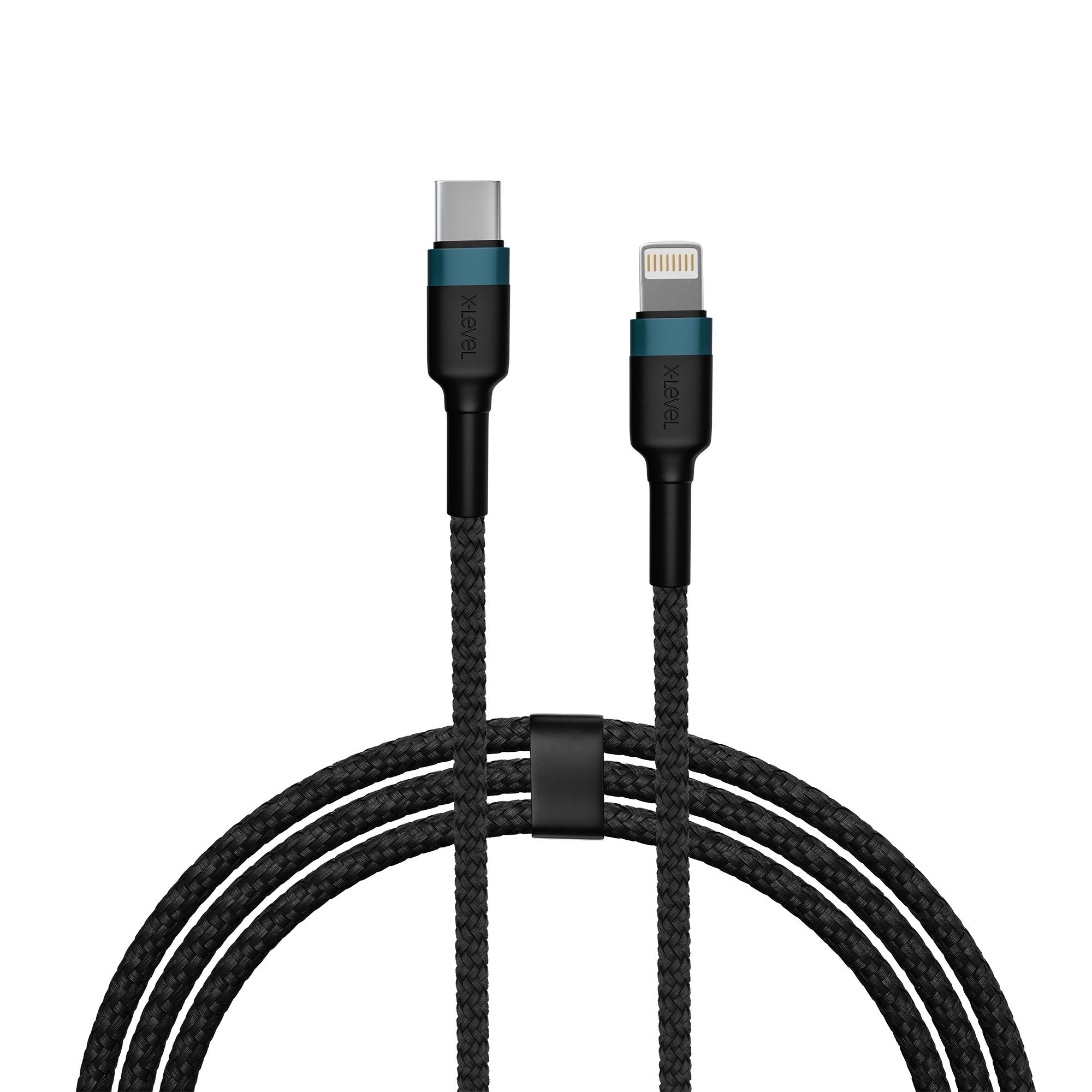 X-LEVELXCC8707 20W 3.3A QC 3.0 Hızlı Fast 1.2 Metre USB-C / TYPE-C to Lightning Data Şarj Veri Kablosu