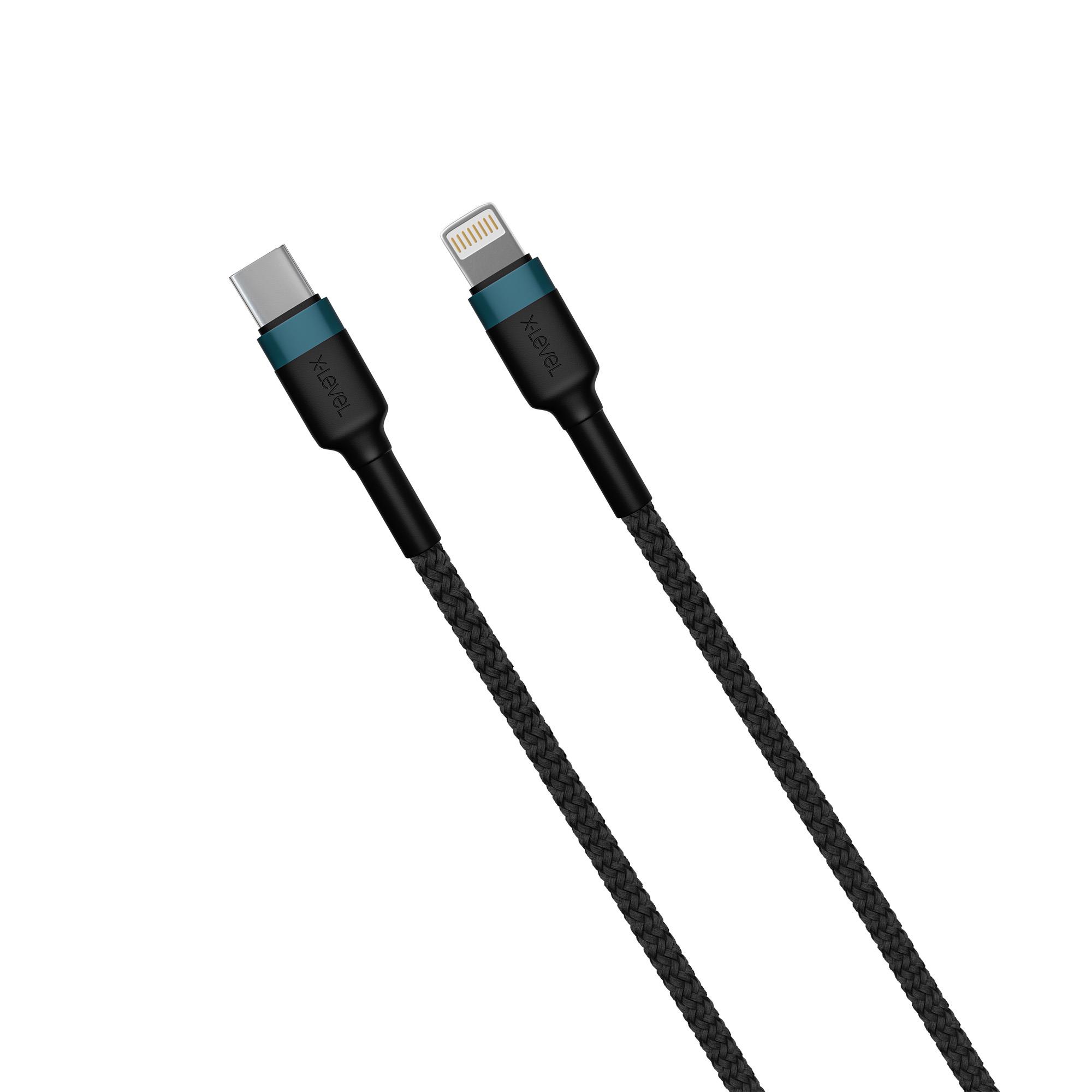 X-LEVELXCC8707 20W 3.3A QC 3.0 Hızlı Fast 1.2 Metre USB-C / TYPE-C to Lightning Data Şarj Veri Kablosu