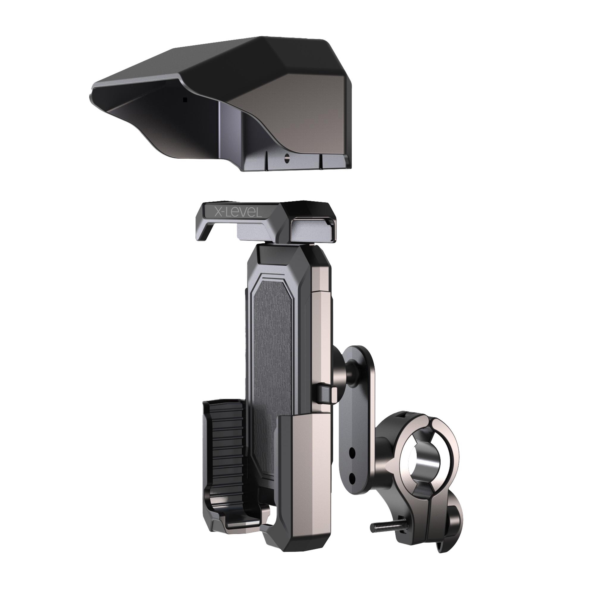 X-LEVELXCH2010 Su Yağmur Güneş Işığı Korumalı Gidon Sabitlemeli Motosiklet Bisiklet ATV Telefon Tutucu