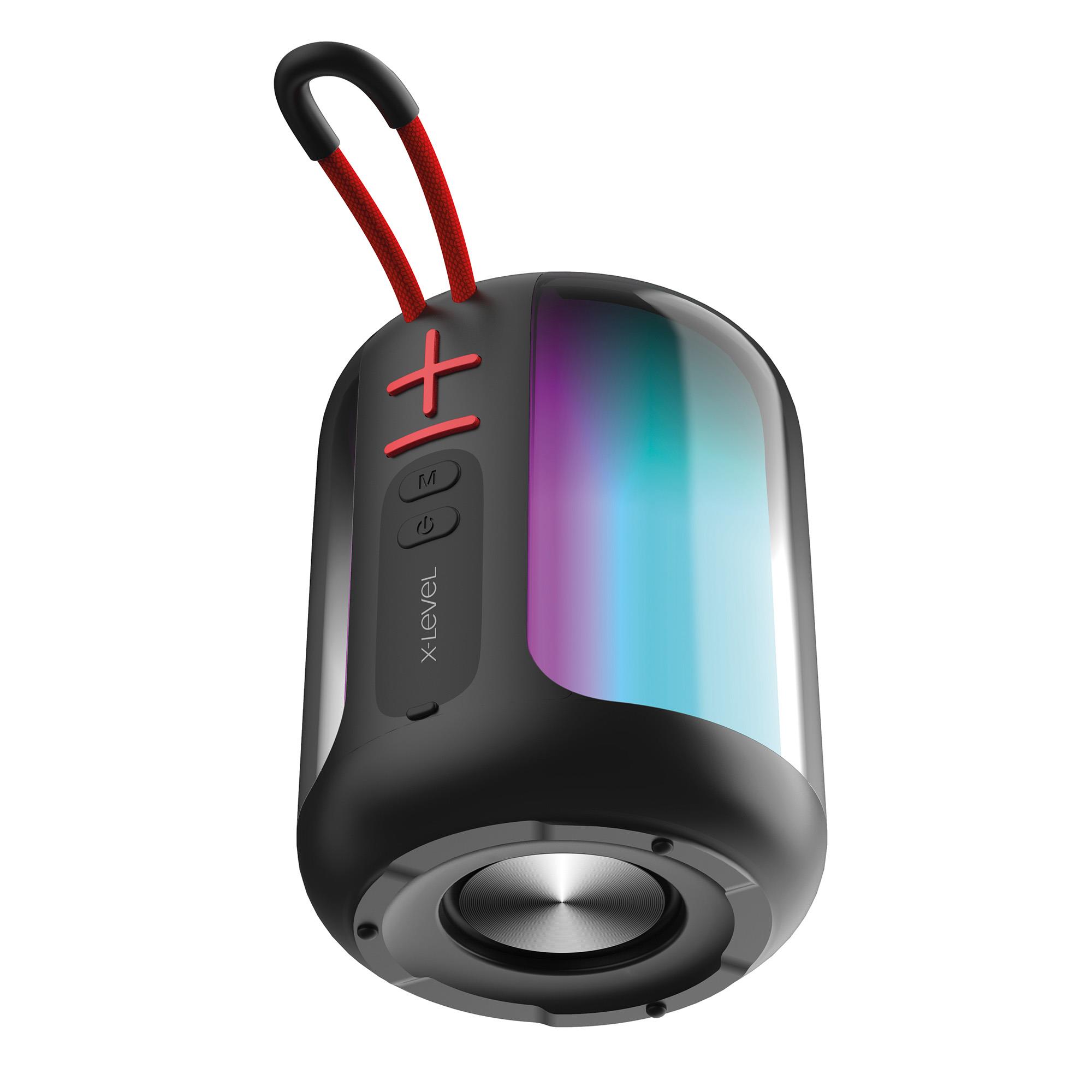 X-LEVELXS5050 5W USB AUX Hafıza Kartı Girişli RGB Led Işıklı Taşıma Aparatlı Kablosuz Wireless Bluetooth Taşınabilir Speaker Hoparlör