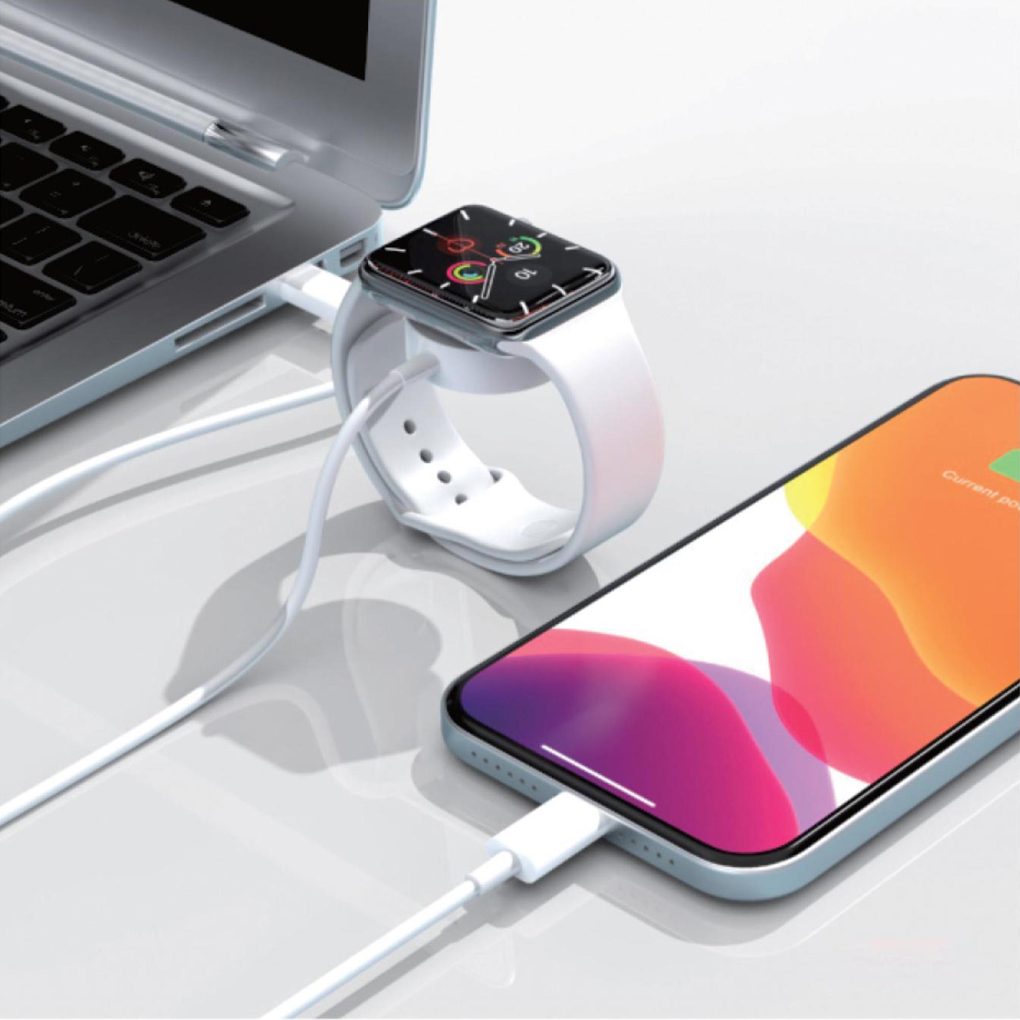 X-LEVELXWC9006 27W PD Fast Hızlı Manyetik Wireless Kablosuz Apple Watch Akıllı Saat USB-C / TYPE-C to Lightning Şarj Kablosu