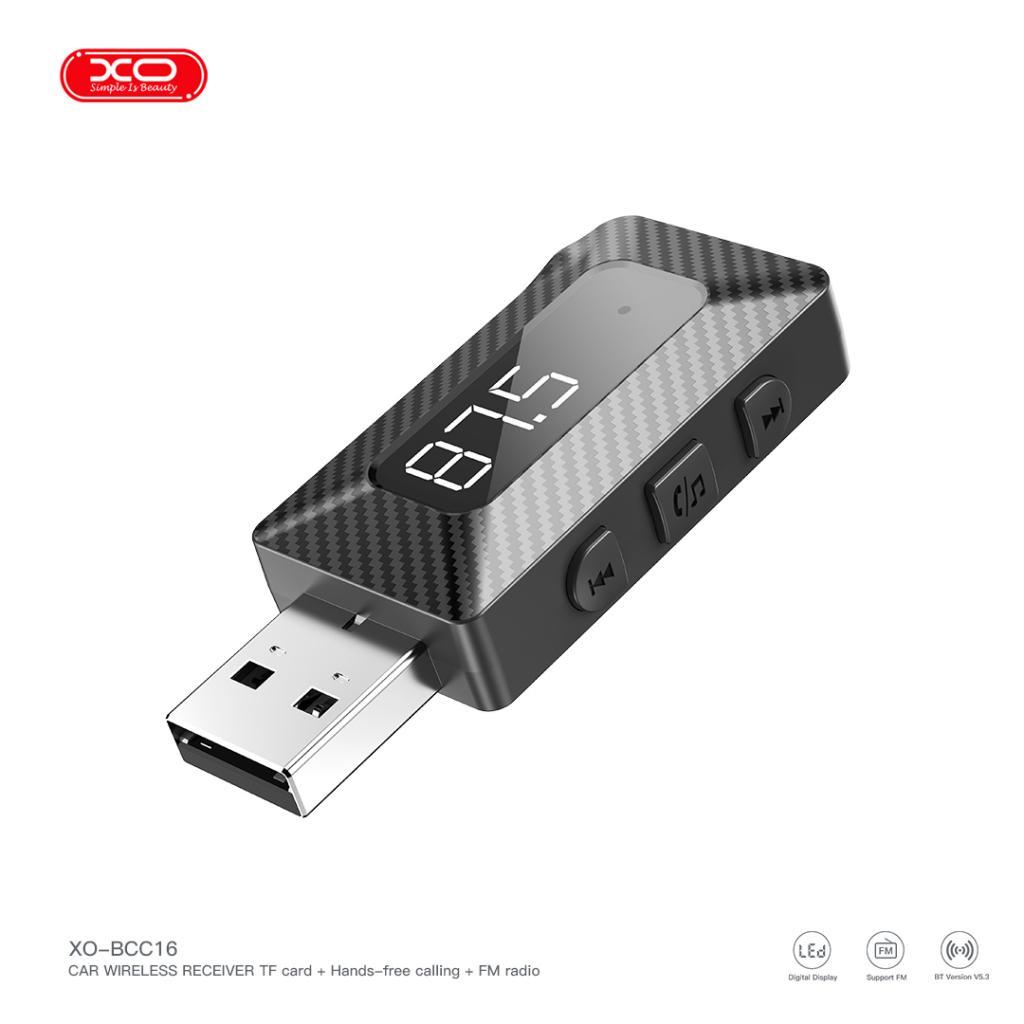 XO BCC16 Led Ekranlı Bluetooth v5.3 Araç Kablosuz Alıcı Cihazı