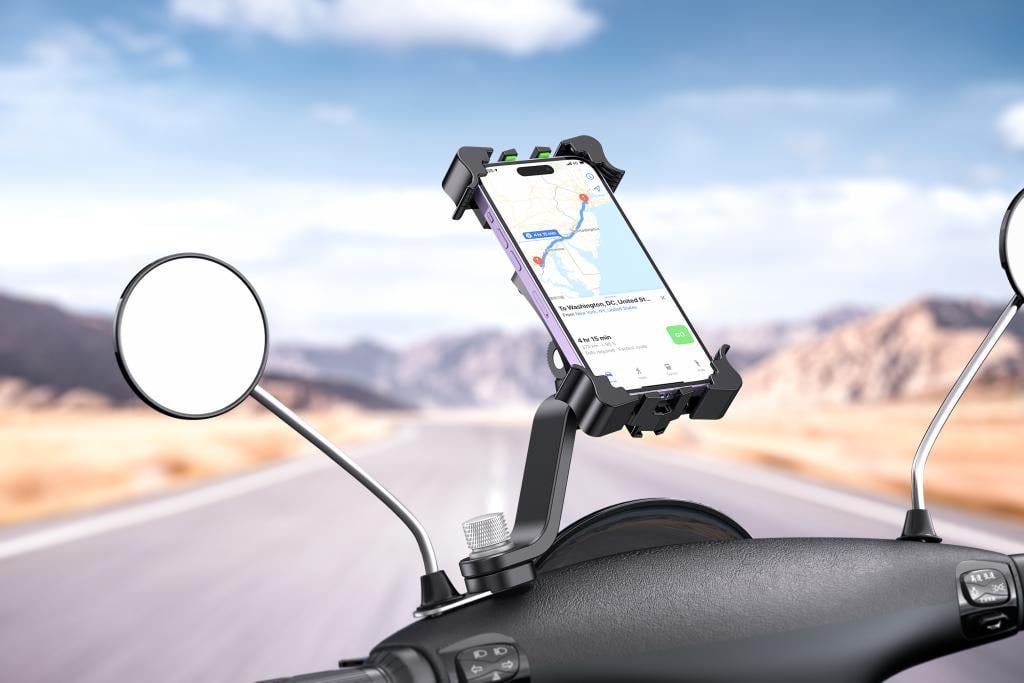 XO C118 Ayarlanabilir Titreşime Dayanıklı Motorsiklet Bisiklet Telefon Aparatı