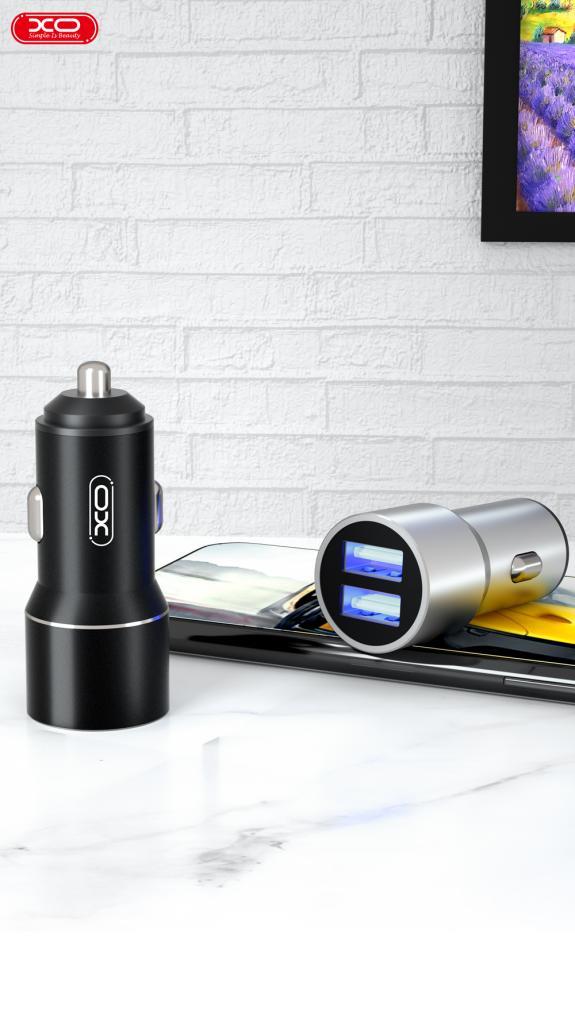 XO CC30 12W Çift USB-A Çıkışlı Araç içi Çakmaklık Şarj Aleti Adaptör