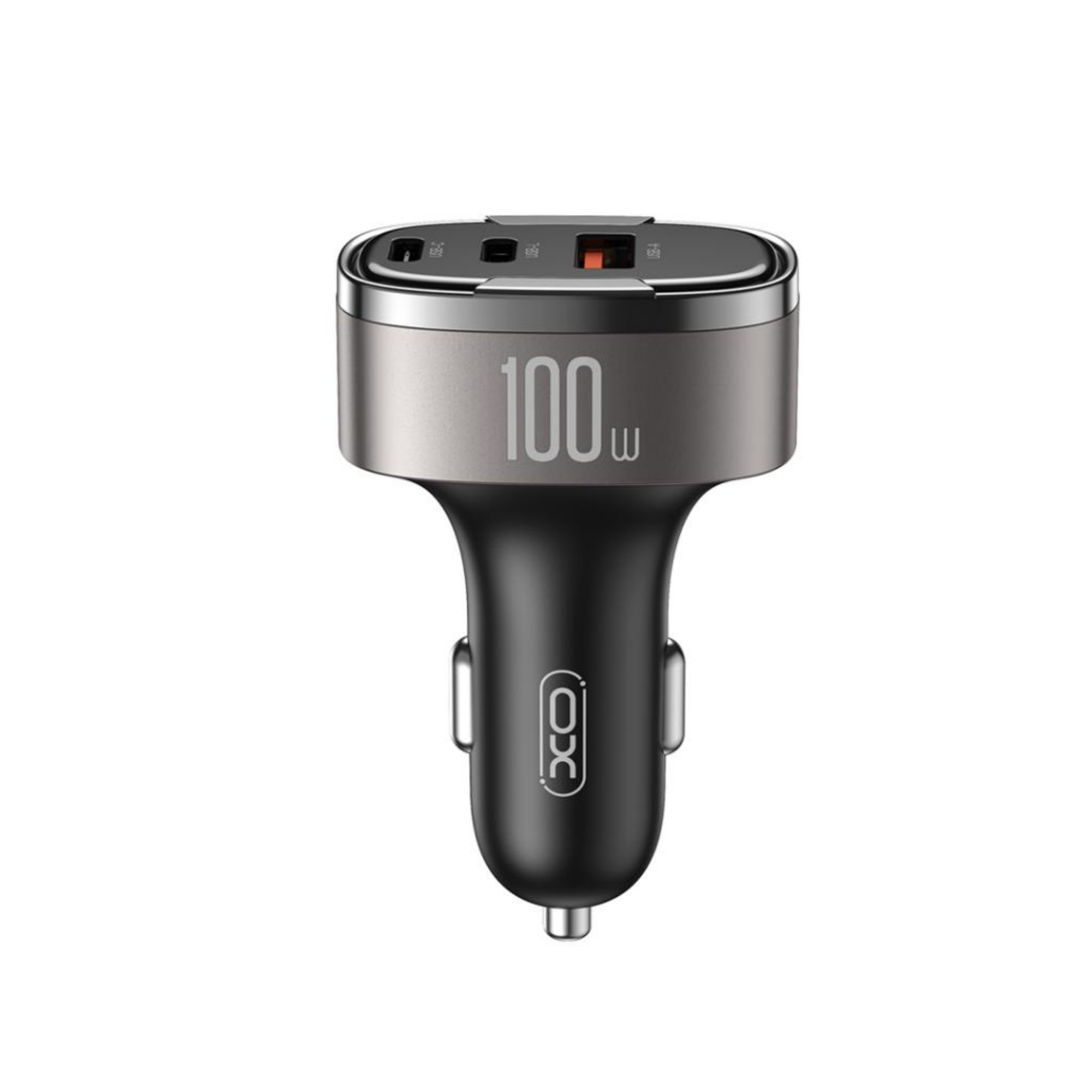 XO CC61 100W USB-C (TYPE-C) | Lightning | USB-A 3 Çıkışlı Voltaj Gösterge Ekranlı Araç içi Şarj Aleti Adaptör