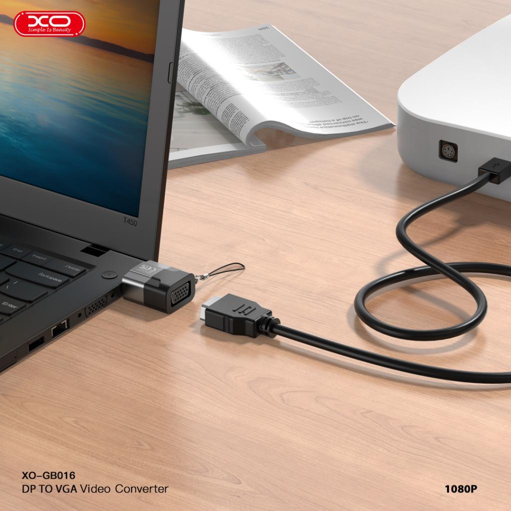 XO GB016 DP to VGA 1080P Video Dönüştürücü Bağlantı Kablosu