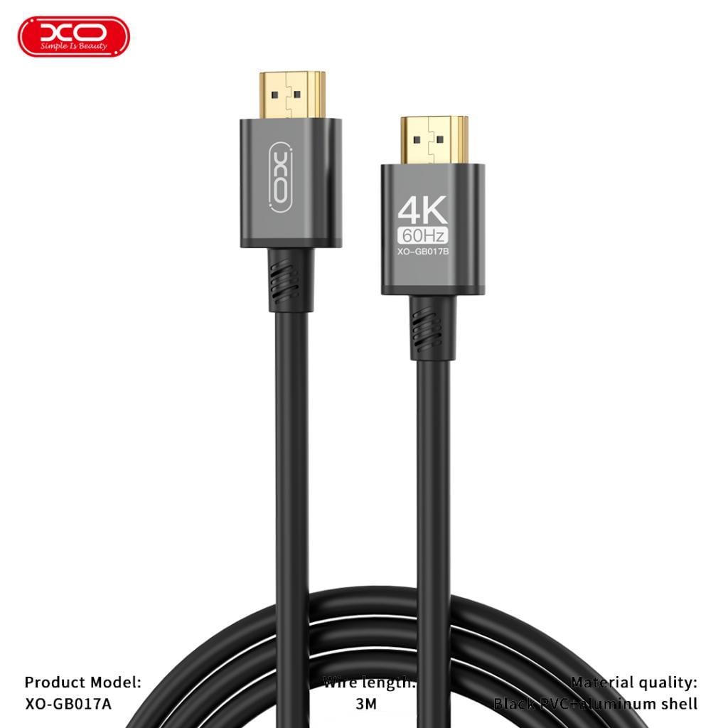 XO GB017A HDMI Dijital 4K 3M Data Veri Aktarım Bağlantı Kablosu