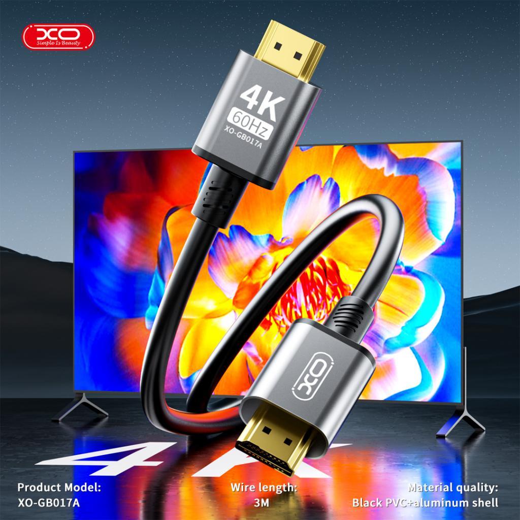 XO GB017A HDMI Dijital 4K 3M Data Veri Aktarım Bağlantı Kablosu