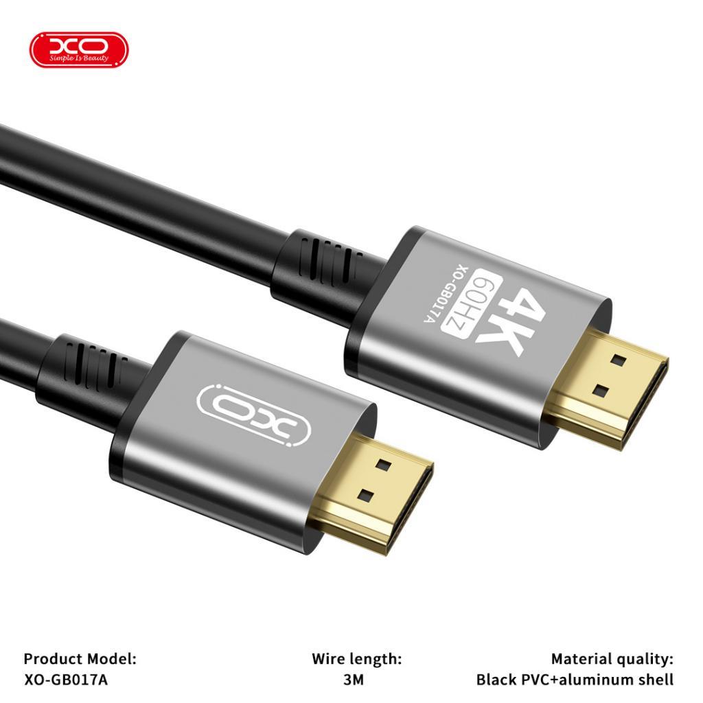 XO GB017A HDMI Dijital 4K 3M Data Veri Aktarım Bağlantı Kablosu