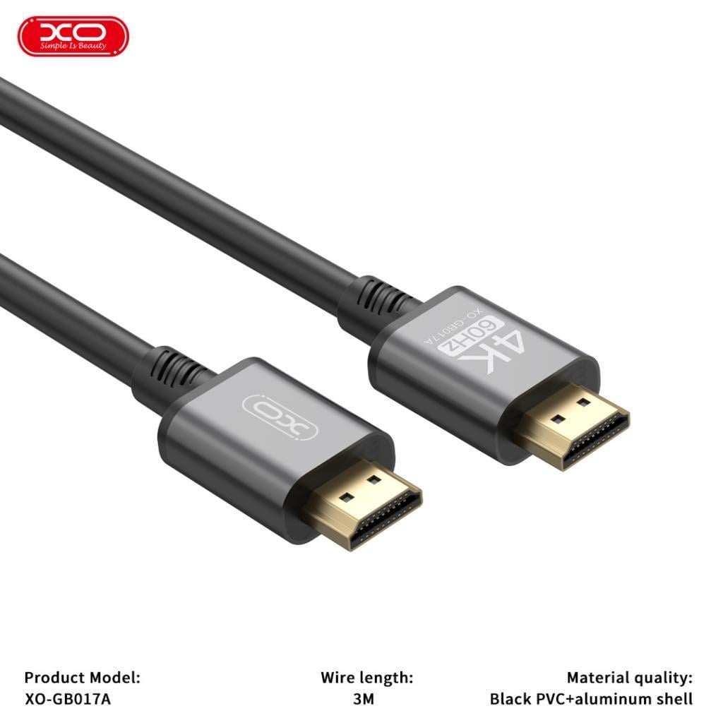 XO GB017A HDMI Dijital 4K 3M Data Veri Aktarım Bağlantı Kablosu