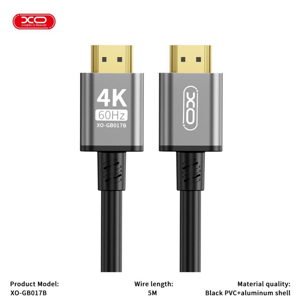 XO GB017B HDMI Dijital 4K 5M Data Veri Aktarım Bağlantı Kablosu