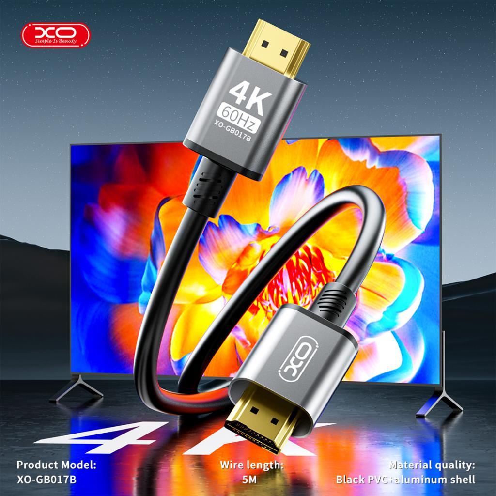 XO GB017B HDMI Dijital 4K 5M Data Veri Aktarım Bağlantı Kablosu