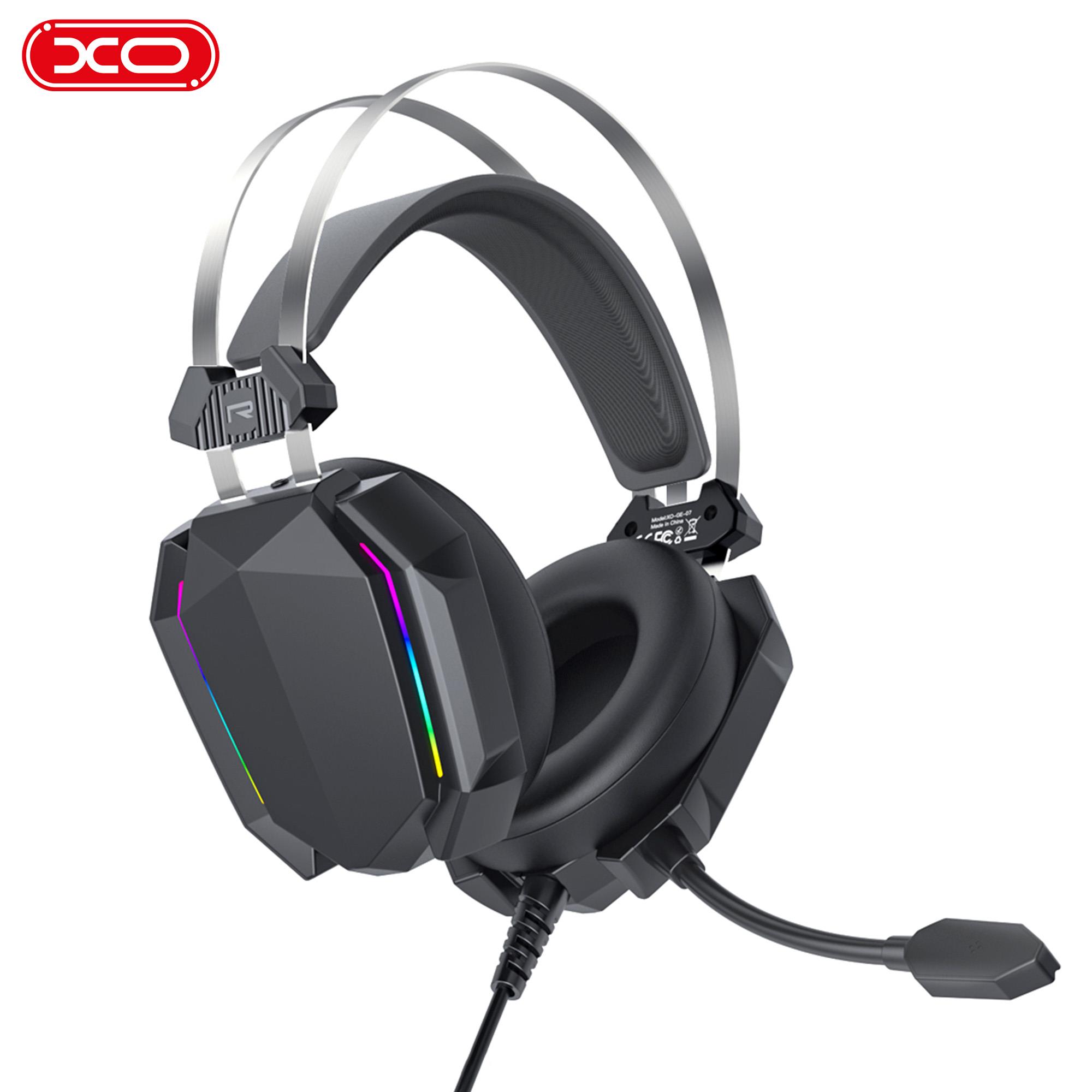 XO GE07 2.1 Metre Kablolu Hareketli Mikrofonlu RGB Işıklı Kablolu Gamer Oyuncu Kulaklığı