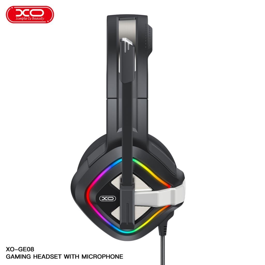 XO GE08 Kulak Üstü RGB Light Gürültü Engelleyici Mikrofon Hi-Fis Audio Kablosuz Oyuncu Kulaklığı