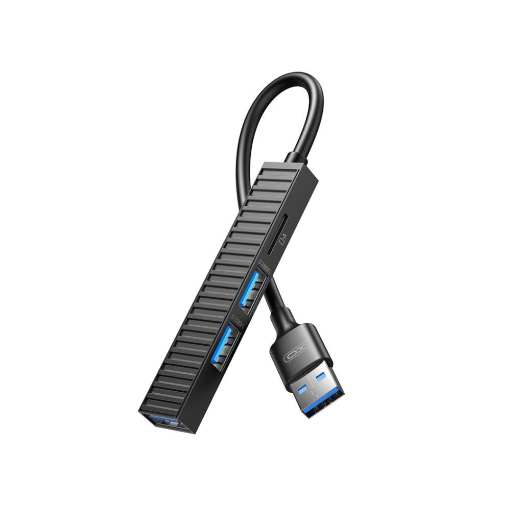 XO HUB014A USB-C (USB-A) Çıkışlı 3 USB-A SD Kart Girişli USB Çoklayıcı Hub Kart Okuyucu