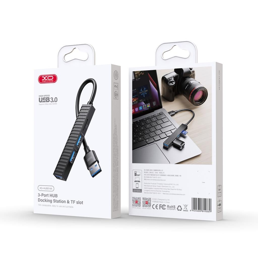 XO HUB014A USB-C (USB-A) Çıkışlı 3 USB-A SD Kart Girişli USB Çoklayıcı Hub Kart Okuyucu