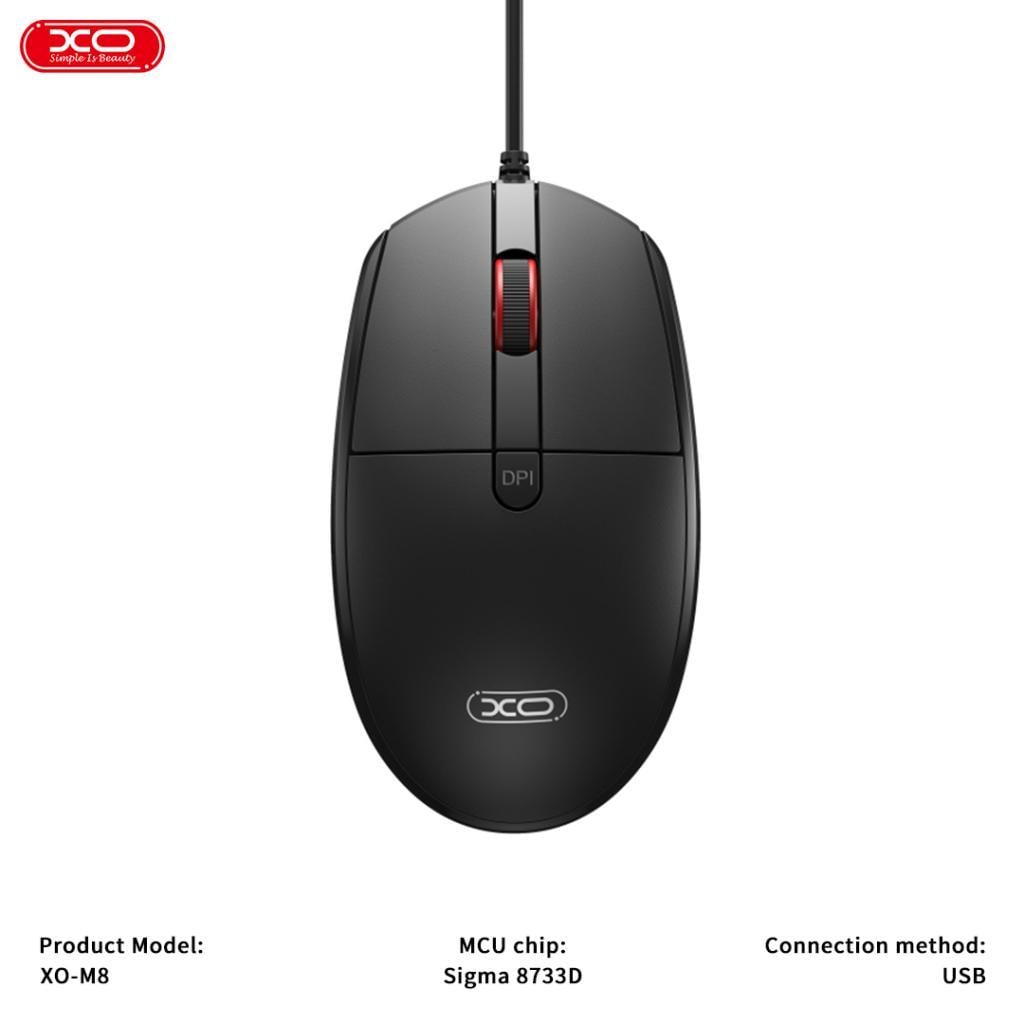 XO M8 Aerodinamik Kablolu Optik Mouse