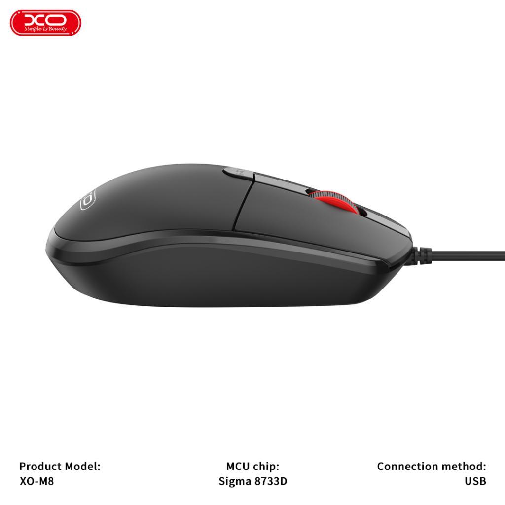 XO M8 Aerodinamik Kablolu Optik Mouse