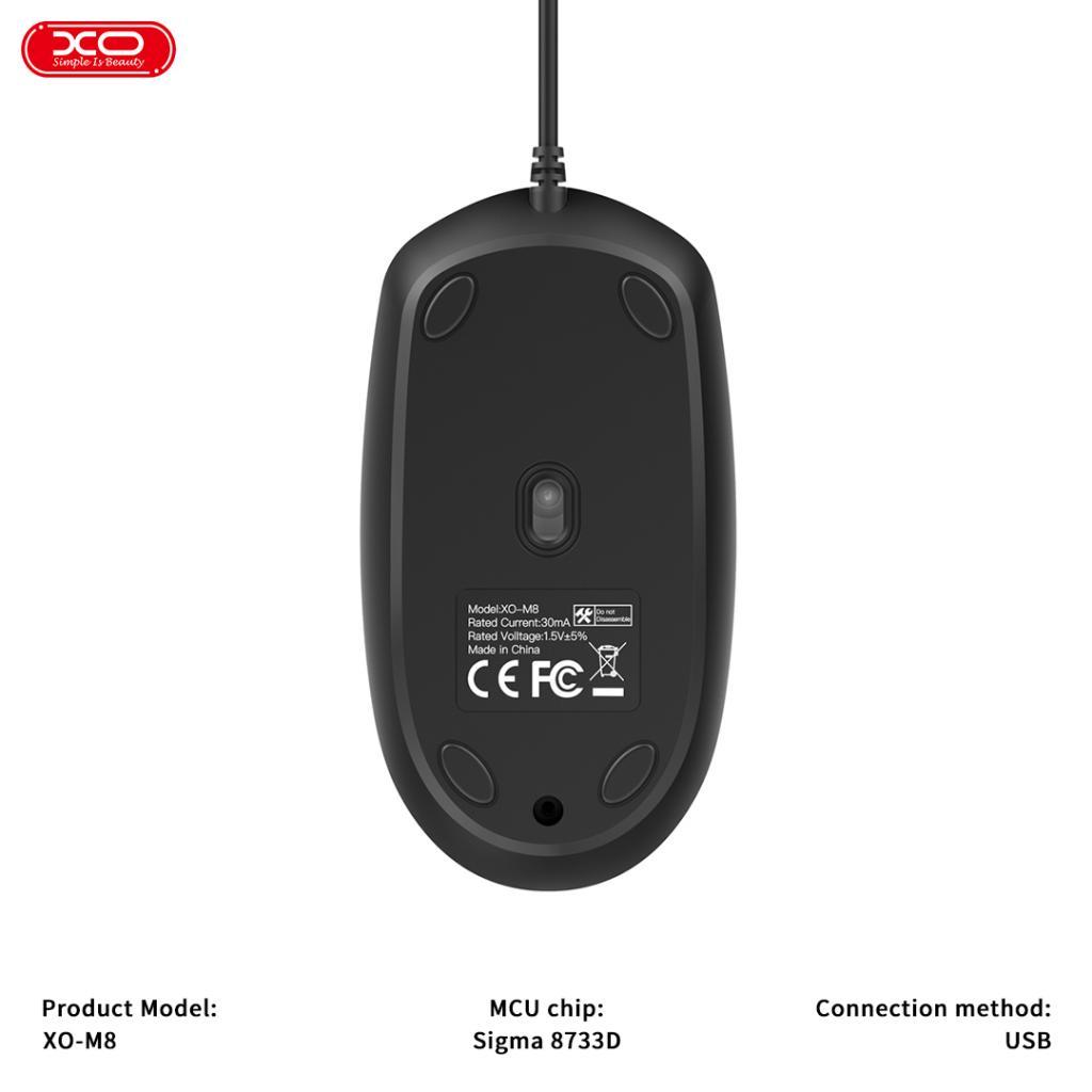 XO M8 Aerodinamik Kablolu Optik Mouse