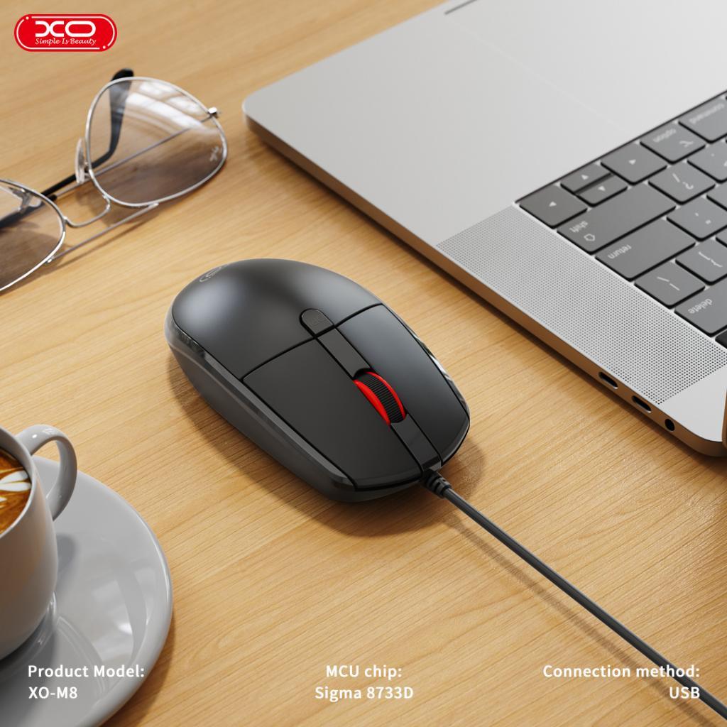 XO M8 Aerodinamik Kablolu Optik Mouse