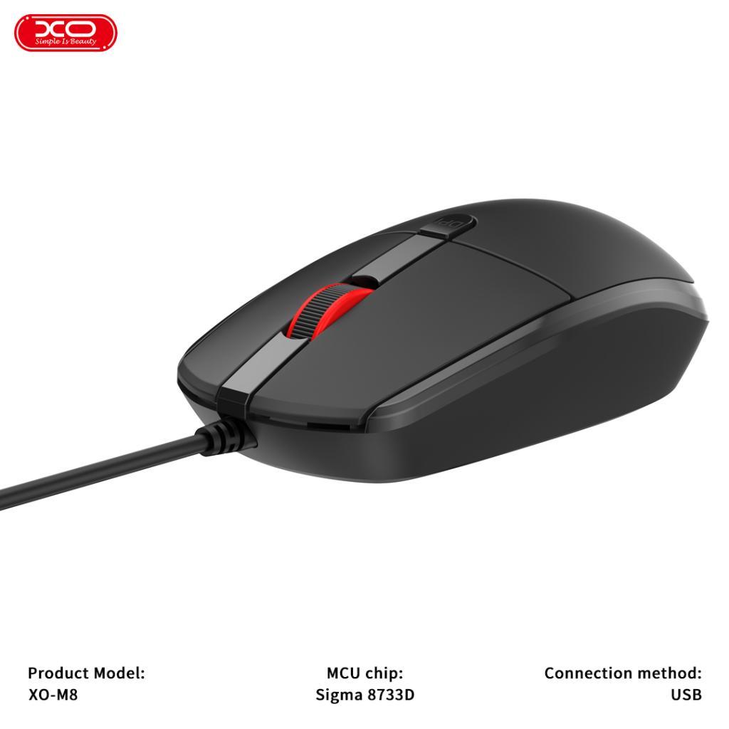 XO M8 Aerodinamik Kablolu Optik Mouse