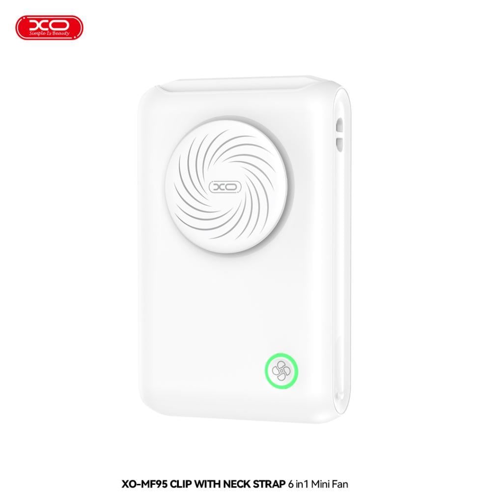 XO MF95 6 in 1 Klipsli 2000 mAh Masaüstü El Tipi Soğutucu Fan