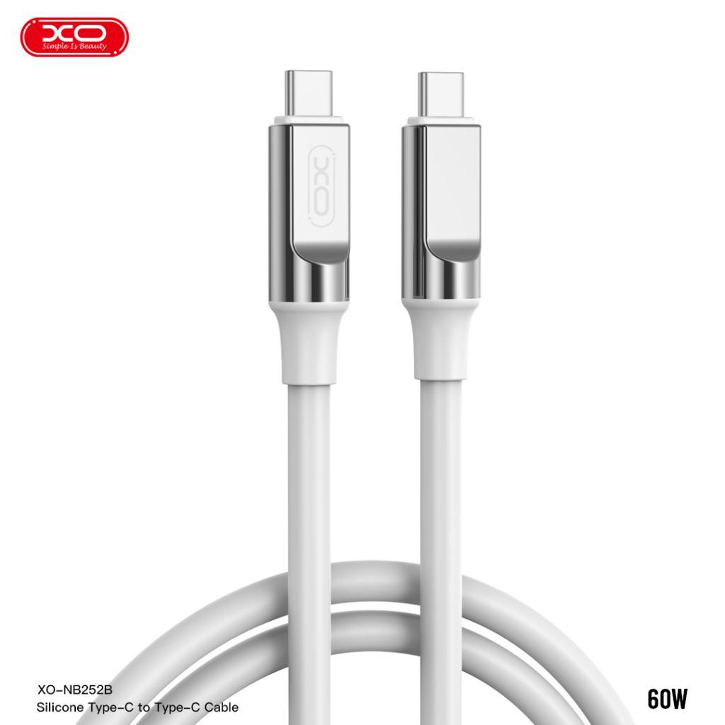 XO NB-Q252B 60W PD Fast Quick Hızlı USB-C TYPE-C Android iPhone iPad Macbook Uyumlu Data Veri Şarj Kablosu 