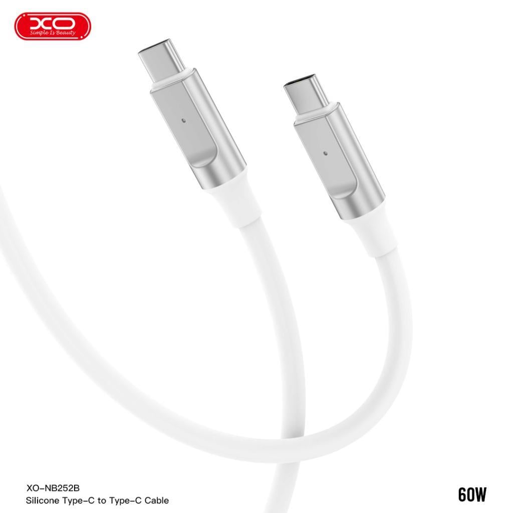 XO NB-Q252B 60W PD Fast Quick Hızlı USB-C TYPE-C Android iPhone iPad Macbook Uyumlu Data Veri Şarj Kablosu 