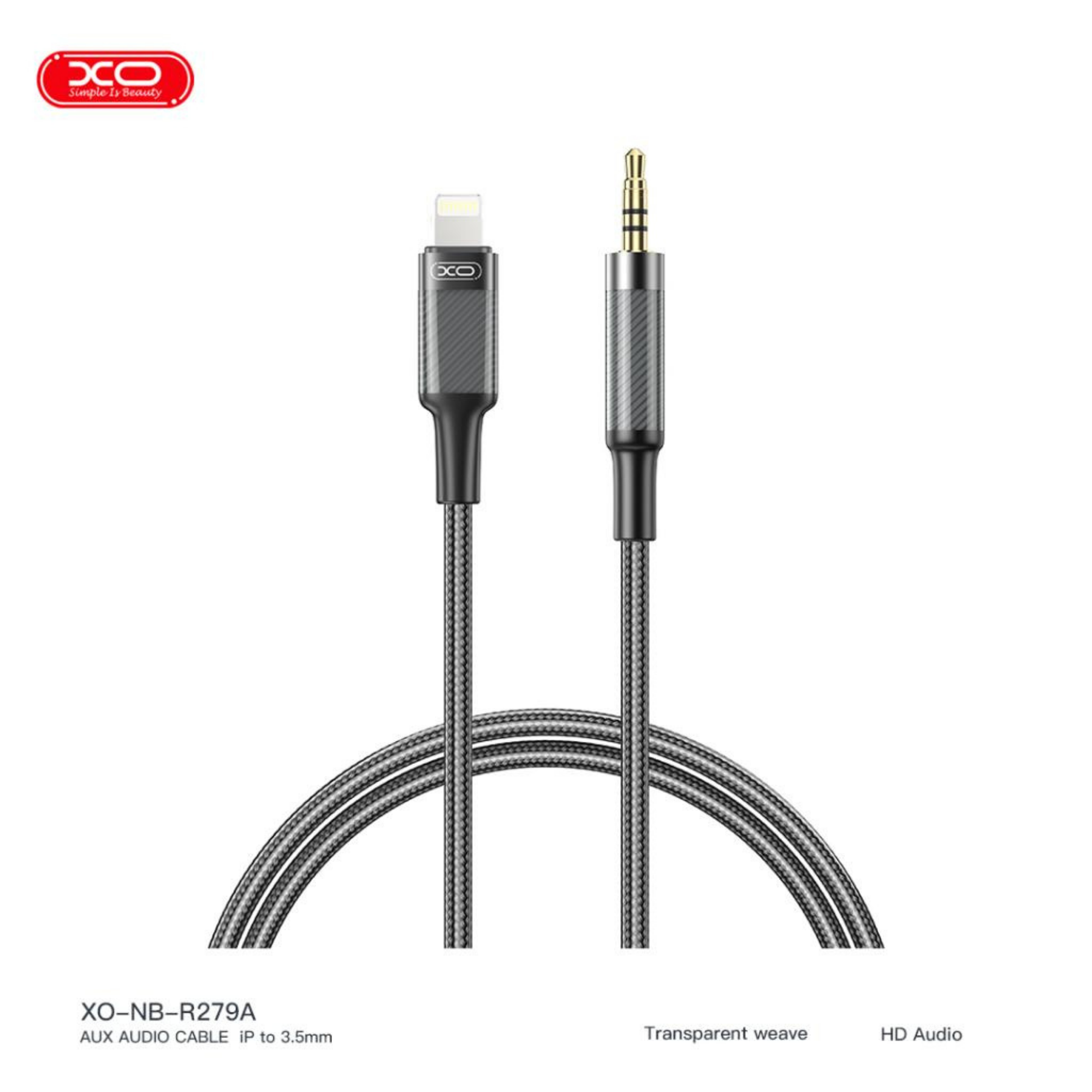 XO NB-R279A Lightning to 3.5 MM Jack Aux iPhone Ses Aktarım Kablosu Dönüştürücü