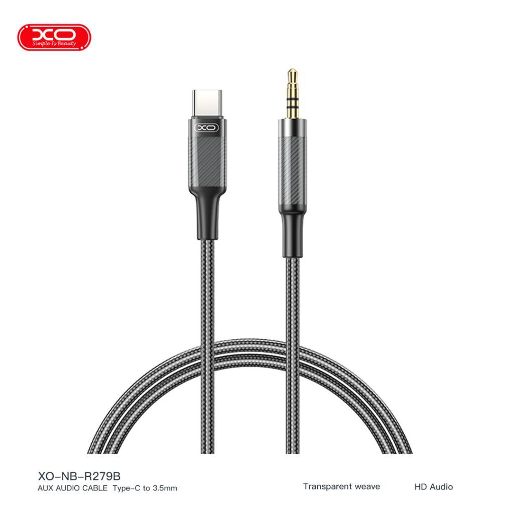 XO NB-R279B TYPE-C (USB-C) to 3.5 MM Jack Aux 1M HD Ses Aktarım Kablosu Dönüştürücü