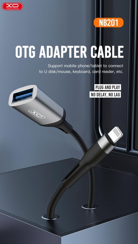 XO NB201 Lightning To USB Adaptör Flash Bellek Çevirici Kablo