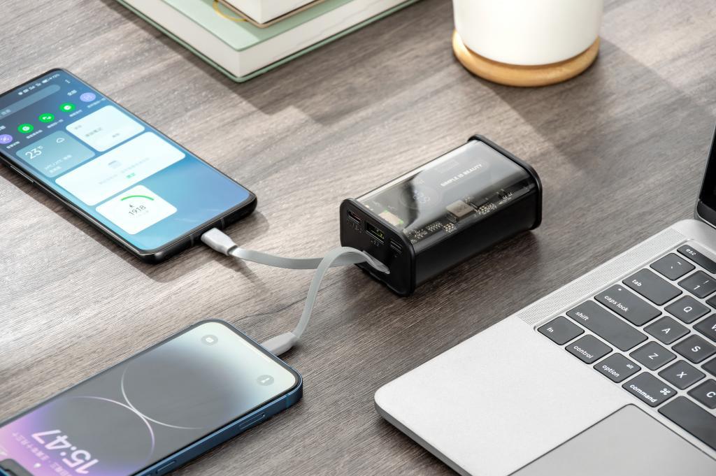 XO PB306 22.5W PD Fast Hızlı TYPE-C (USB-C) Lightning Kablolu Çift Çıkışlı 10000 mAh Powerbank Şarj Aleti