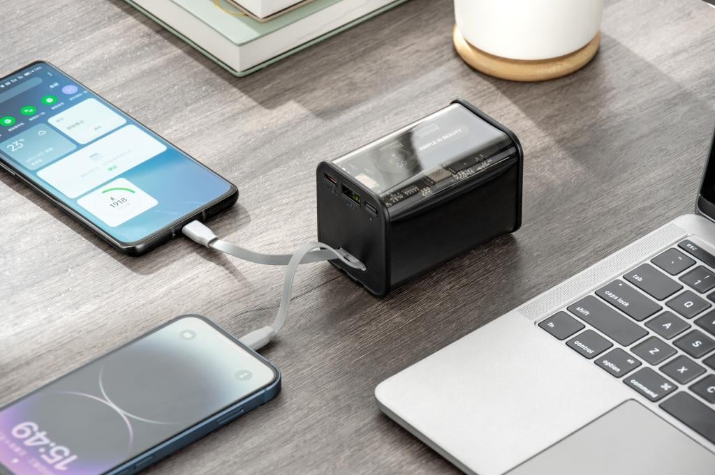 XO PB307 22.5W PD Fast Hızlı TYPE-C (USB-C) Lightning Kablolu Çift Çıkışlı 20000 mAh Powerbank Şarj Aleti